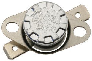 Термореле KSD 301 (75*C 10A, 250V) с кнопкой для утюгов и обогревателей 44329-067 фото