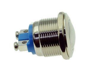 Кнопка антивандальная d22mm різьблення 19mm h21mm 2 контакти під гвинт 00837-541 фото