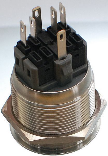 Кнопка антивандальная d28mm резьба 25mm h34mm 6 контактов индикация 74110-576 фото