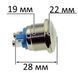 Кнопка антивандальная d22mm різьблення 19mm h21mm 2 контакти під гвинт 00837-541 фото 2