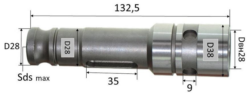 Ствол перфоратора Bosch 11 - DЕ аналог 1618597068 70855-023 фото