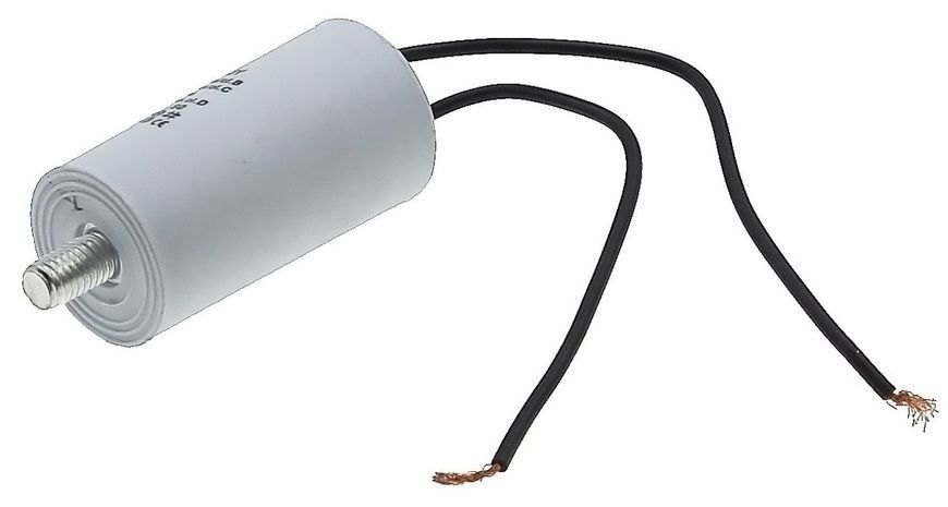 Конденсатор JYUL CBB-60L 6,3мкф - 450 VAC болт + провода (30*59 mm) 85797-241 фото