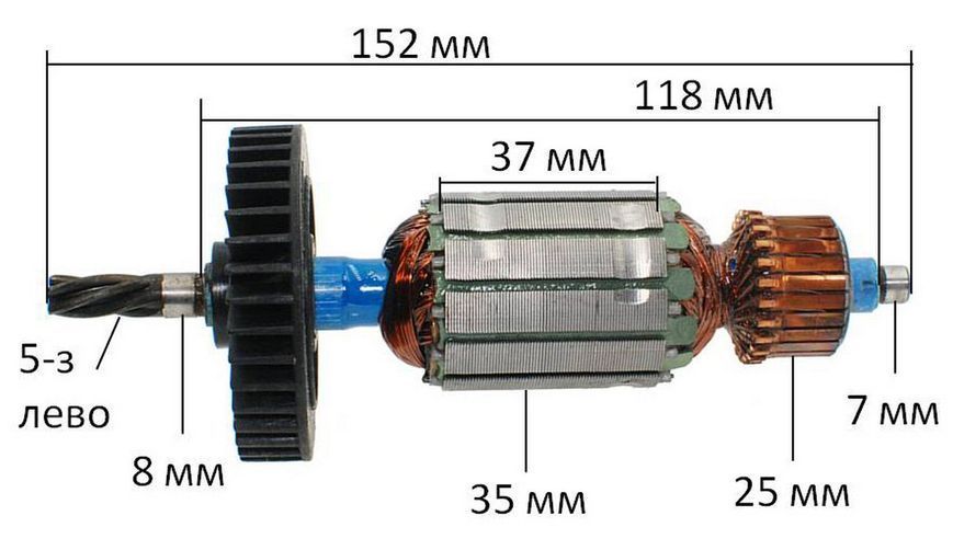 Якір дриль Einhel BT ID 710( 152*35 5-з /вліво) 26873-488 фото