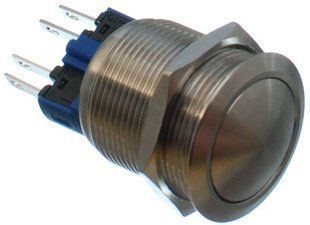 Кнопка антивандальная d25mm резьба 22mm h35mm 2 положения 4 контакта 74098-567 фото