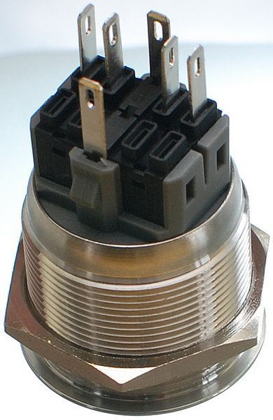 Кнопка антивандальная d28mm різьблення 25mm h34mm 6 контактів індикація 61791-574 фото