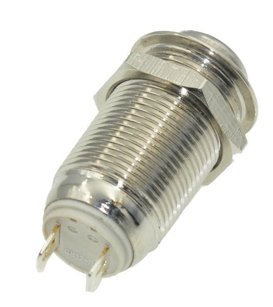 Кнопка антивандальная d14mm різьблення 12mm h25mm 2 положення 2 контакти 00809-513 фото