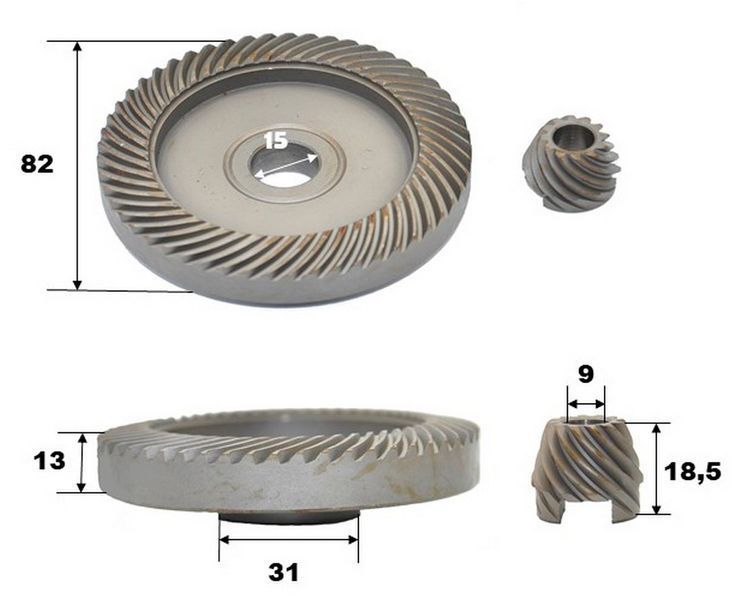 Пара болгарки УШМ Makita 9047 d1 15*81,5 d2 9*21 h18,5 134436-4294 фото