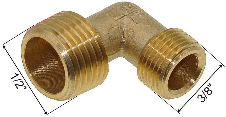 JB. Уголок компрессора (переходник ) 1/2"-3/8" (качество) 555958-557 фото