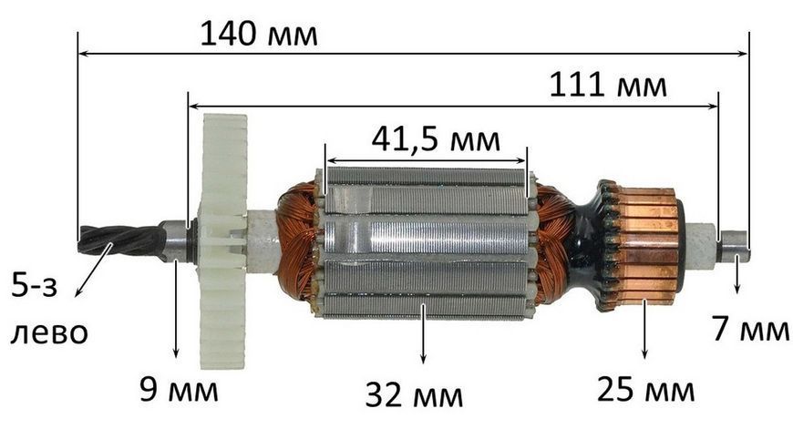 Якір лобзик Фіолент 600 (140*32 5-з вліво) аналог ІДФР684263009-06І 26633-246 фото