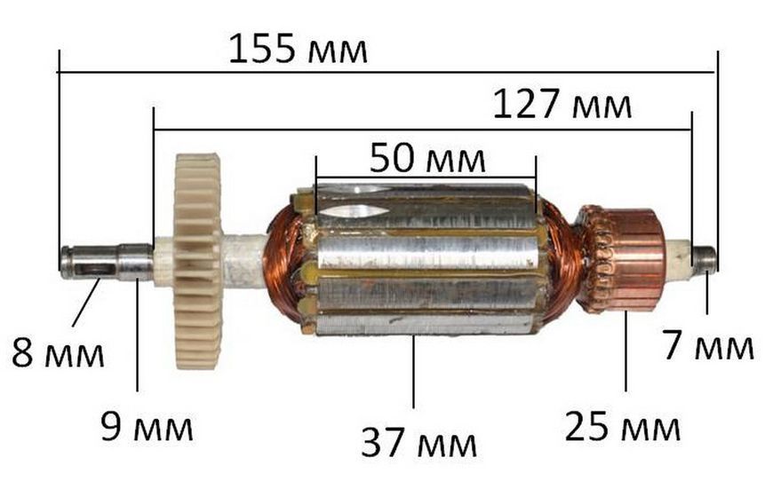 Якір болгарка Ferm Eurocraft 125( 155*37 шпонка 8мм) 27096-709 фото