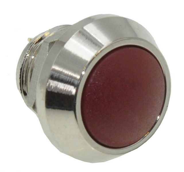 Кнопка антивандальна d17,5mm різь 12mm h17mm 2 контакти 66758-507 фото