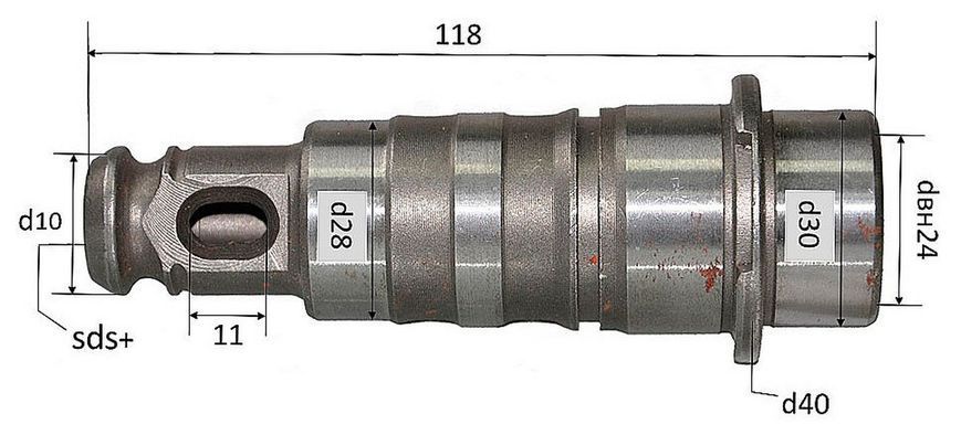 Ствол перфоратора Bosch 2-20 голый 1616490058 70871-039 фото