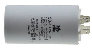 Конденсатор JYUL CBB-60H 50мкф - 450 VAC клеммы (50*92 mm) 64559-136 фото