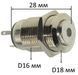 Кнопка антивандальная d18mm резьба 16mm h28mm 5 контактов индикация 77105-526 фото 2