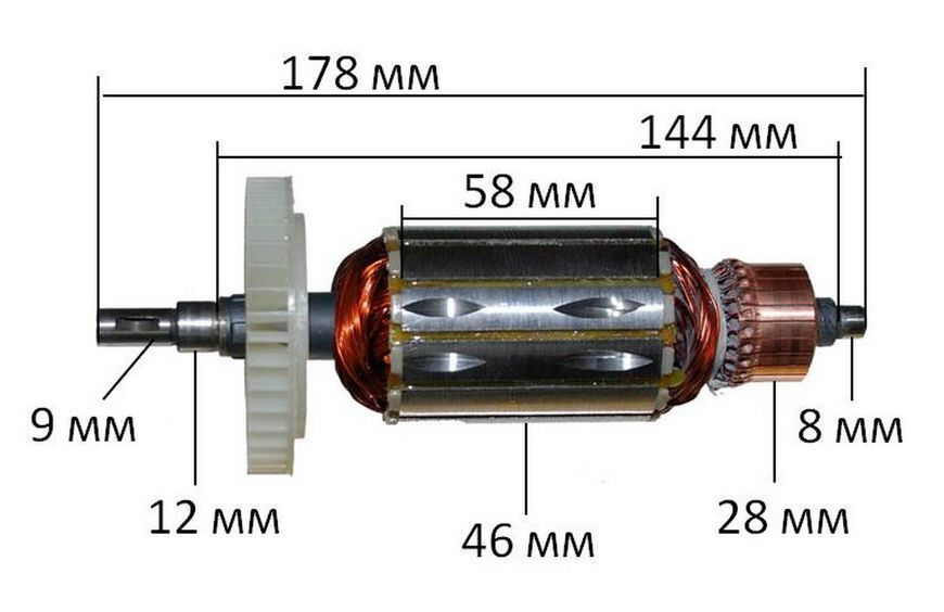 Якір болгарка Sturm 150 AG9515D( 178*46 шпонка 9мм) 00055-1008 фото