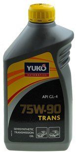 Масло YUKO TRANS 75W-90 HD SAE API GL-4 1л 135069-294 фото