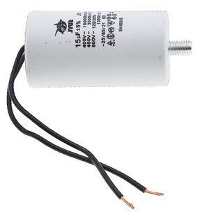 Конденсатор JYUL CBB-60L 15мкф - 450 VAC болт + дроту(40*73 mm) 85801-245 фото