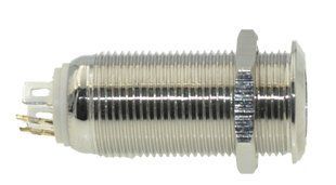 Кнопка антивандальная d14mm резьба 12mm h28mm 2 положения 4 контакта индикация 77146-516 фото