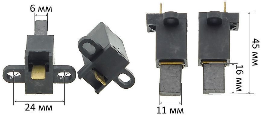 Щеткодержатели + щетки 6х11 триммер ProCraft 2100 (2 шт) 12606-054 фото