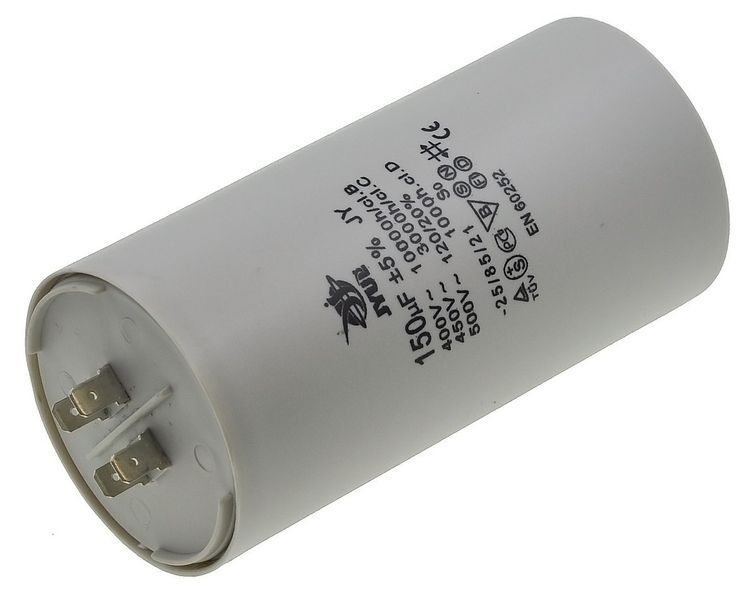 Конденсатор JYUL CBB-60H 150мкф - 450 VAC клеми(64*130 mm) 64567-144 фото