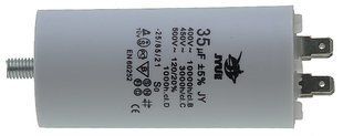 Конденсатор JYUL CBB-60M 35мкф - 450 VAC болт + клеми(40*95 mm) 64614-191 фото