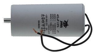 Конденсатор JYUL CBB-60L 45мкф &mdash; 450 VAC болт + дроти (50*110 mm) 64588-165 фото