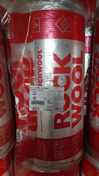 Утеплювач базальтовий для труб та димоходів Rockwool Alu Lamella Mat 20 мм уб014 фото
