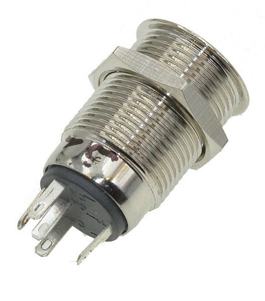 Кнопка антивандальна d18mm різь 16 mm h27mm 5 контактів індикація 63600-525 фото