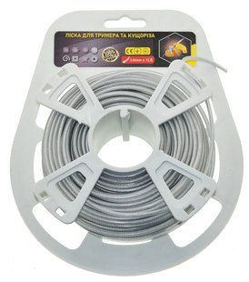 Ліска косильна круг d3 мм 1 LB (35 м) з металевим тросиком пластикова упаковка 017524-530 фото