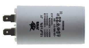 Конденсатор JYUL CBB-60H 15мкф - 450 VAC клеммы (40*70 mm) 64550-127 фото