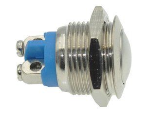 Кнопка антивандальная d18mm резьба 16mm h23mm 2 контакта под винт 71766-519 фото