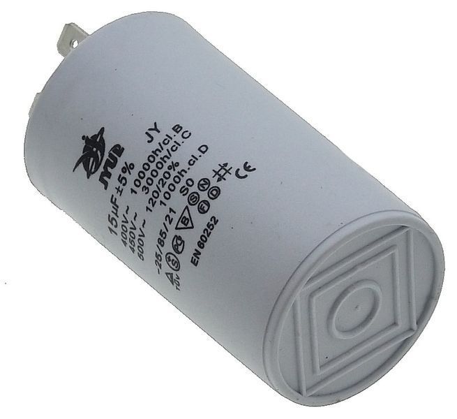 Конденсатор JYUL CBB-60H 15мкф - 450 VAC клеми(40*70 mm) 64550-127 фото