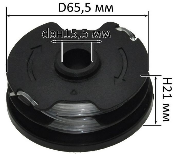 Котушка з ліскою тримера Зеніт ЗТС-650 (d15,5*65,5 h 21) 94871-300 фото