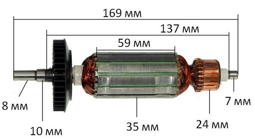 Якорь болгарка Ворскла 8-ка (169*35 шпонка 8мм) 26573-185 фото