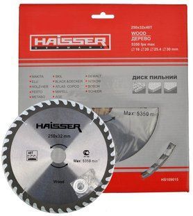 Пиляльний диск для дерева Haisser 250х32 40 зуб &mdash; 1 шт. 981403-011 фото