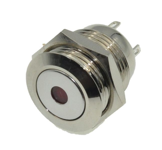 Кнопка антивандальна d18mm різь 16mm h18m 4 контакти індикація 61808-533 фото