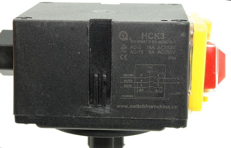Кнопка бетономешалки в корпусе 4 контакта 16A HCK3 135033-1360 фото