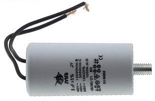 Конденсатор JYUL CBB-60L 8 мкф &mdash; 450 VAC болт + дроти (35*69 mm) 64577-154 фото