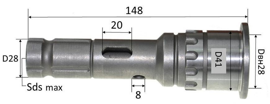 Ствол отбойного молотка Makita HM1202 C (324109-7) 70838-006 фото