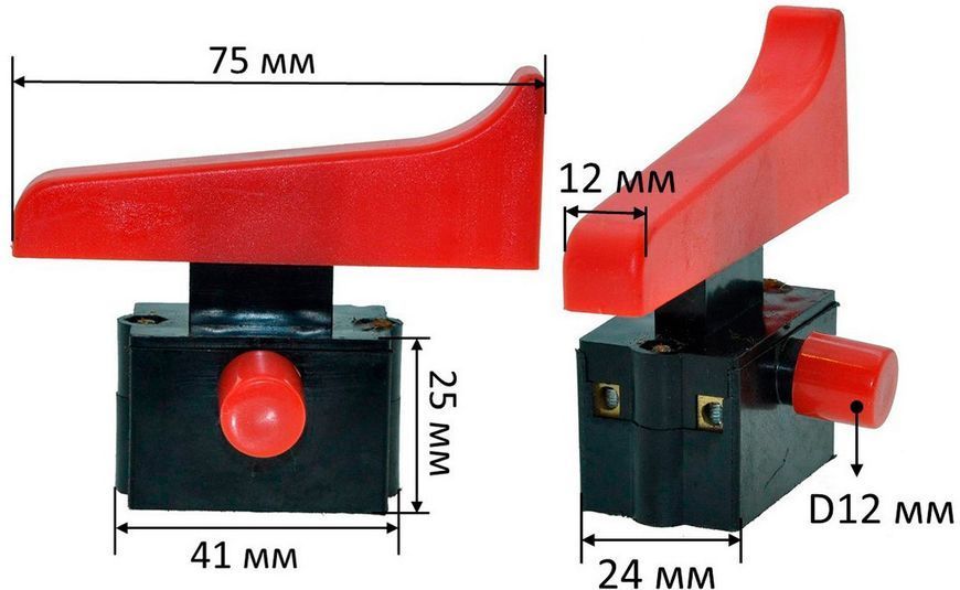 Кнопка болгарки 230 б.п. 2-е вкл 30791-116 фото