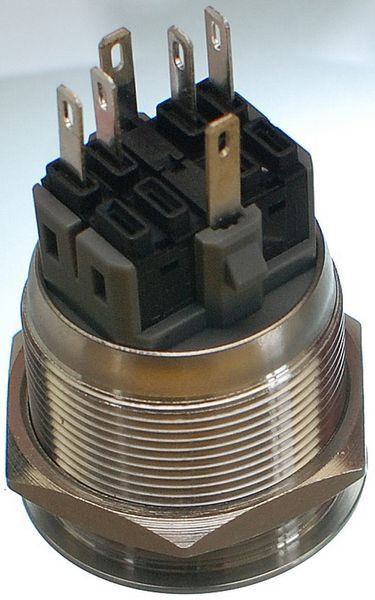 Кнопка антивандальная d28mm резьба 25mm h34mm 6 контактов индикация 81228-575 фото