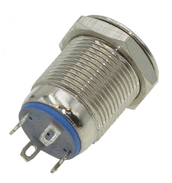 Кнопка антивандальная d14mm різьблення 12mm h18mm 4 контакти 69022-510 фото