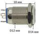 Кнопка антивандальная d14mm різьблення 12mm h18mm 4 контакти 69022-510 фото 2