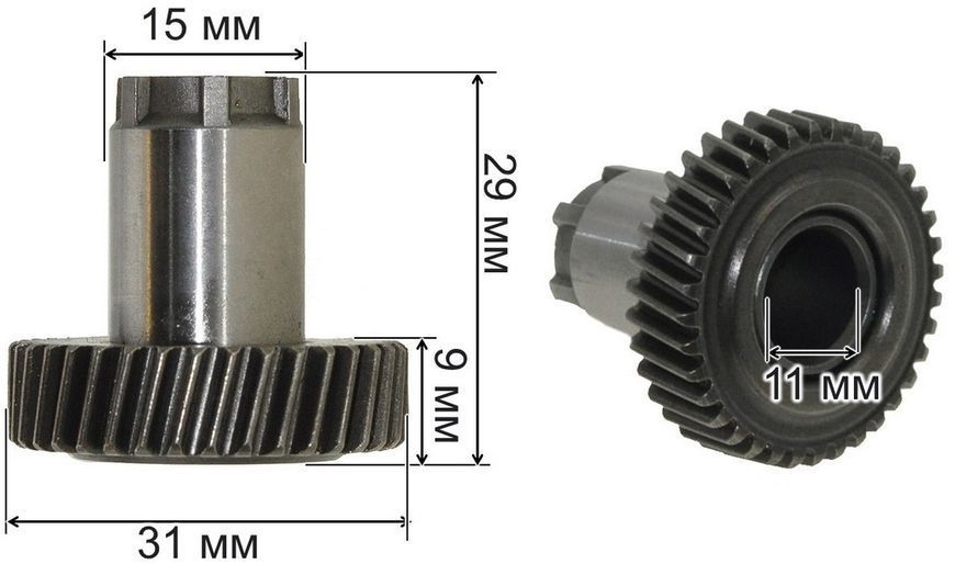 Ответная шестерня перфоратора Bosch 2-24D D31 H29 36-з право 16170006ET 66849-1633 фото