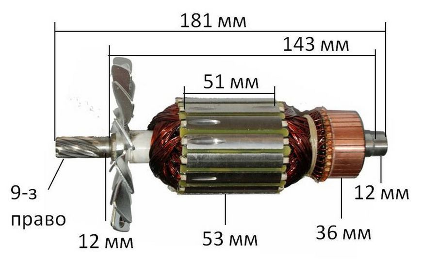 Якір пилка торцювальна JET (181*53 9-з/праворуч) 26778-393 фото