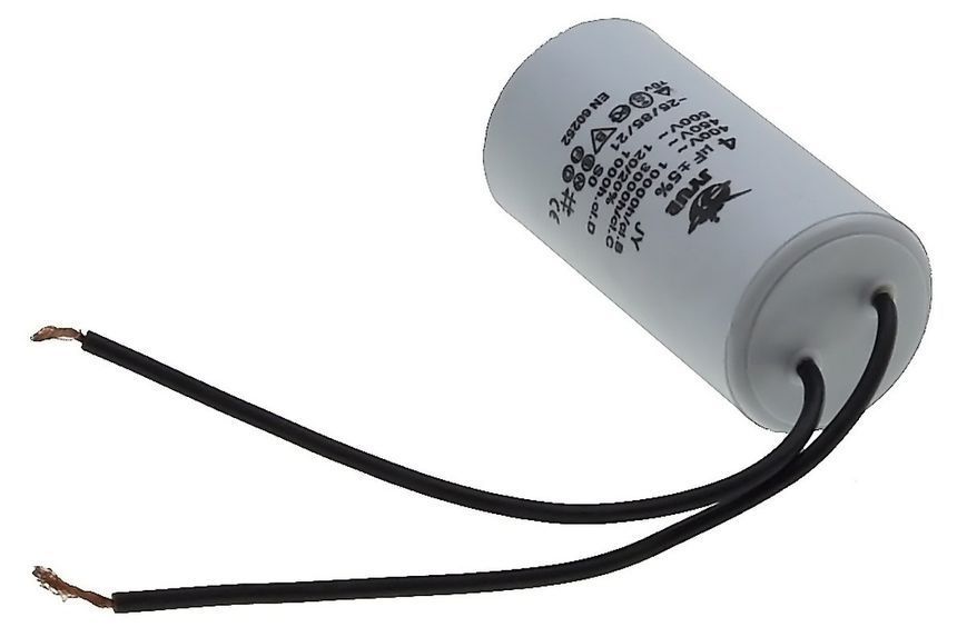 Конденсатор JYUL CBB-60L 4мкф - 450 VAC болт + провода (30*59 mm) 64574-151 фото