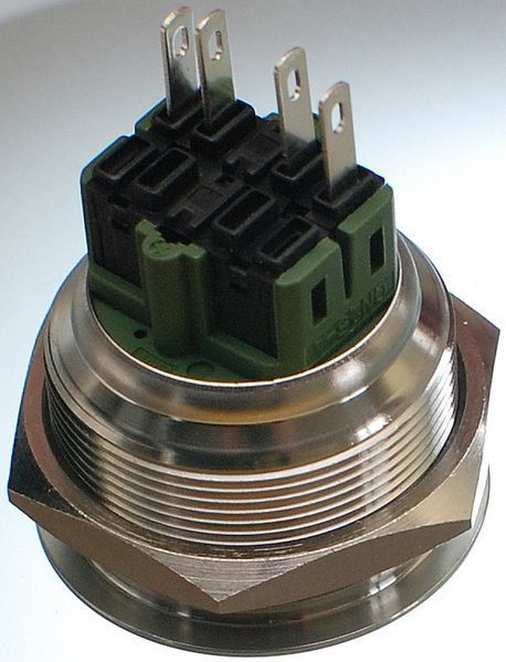 Кнопка антивандальна d32mm різь 28mm h33m 4 контакти 77147-584 фото