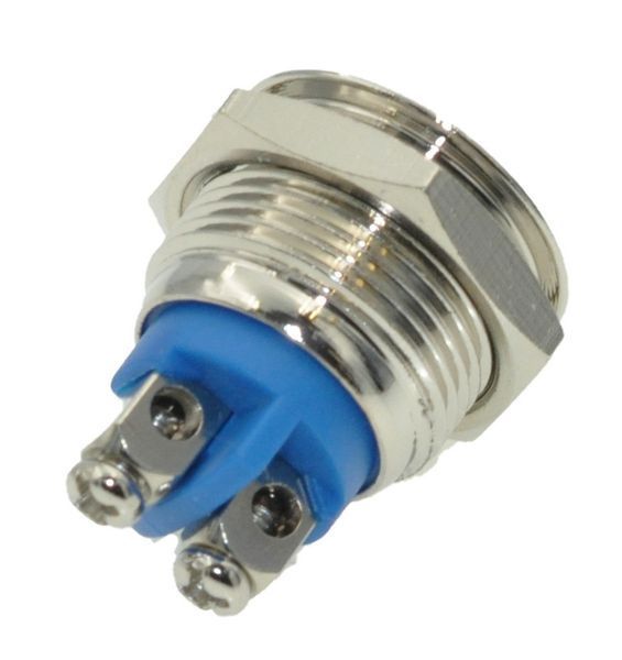 Кнопка антивандальная d18mm різьблення 16mm h21mm 2 контакти під гвинт 624550-518 фото