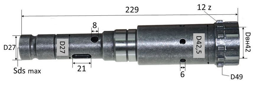 Ствол перфоратора Makita HR4000C (322952-8) 70837-005 фото