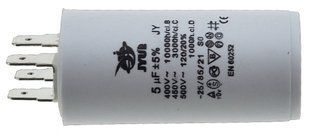 Конденсатор JYUL CBB-60H 5мкф - 450 VAC клеммы (30*62 mm) 64540-117 фото